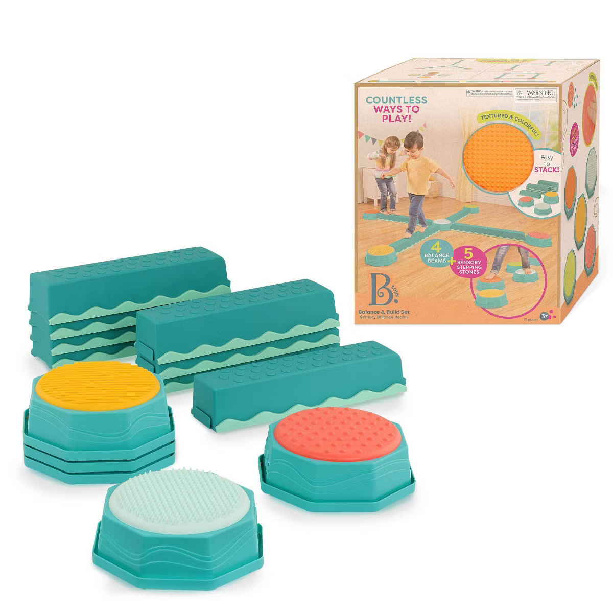 B. toys Sensory Balance Beams for Active Play Balance and Build Set | Target