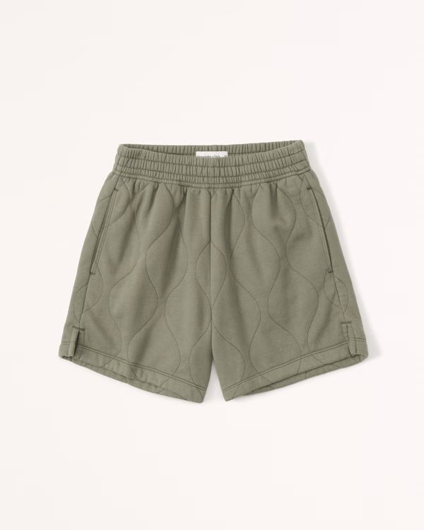 High Rise Quilted Shorts | Abercrombie & Fitch (US)