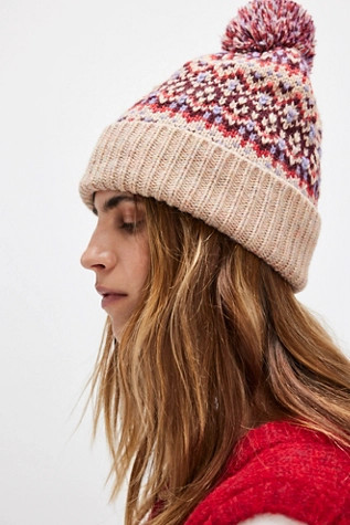 First Frost Fairisle Pom Pom Beanie | Free People (Global - UK&FR Excluded)