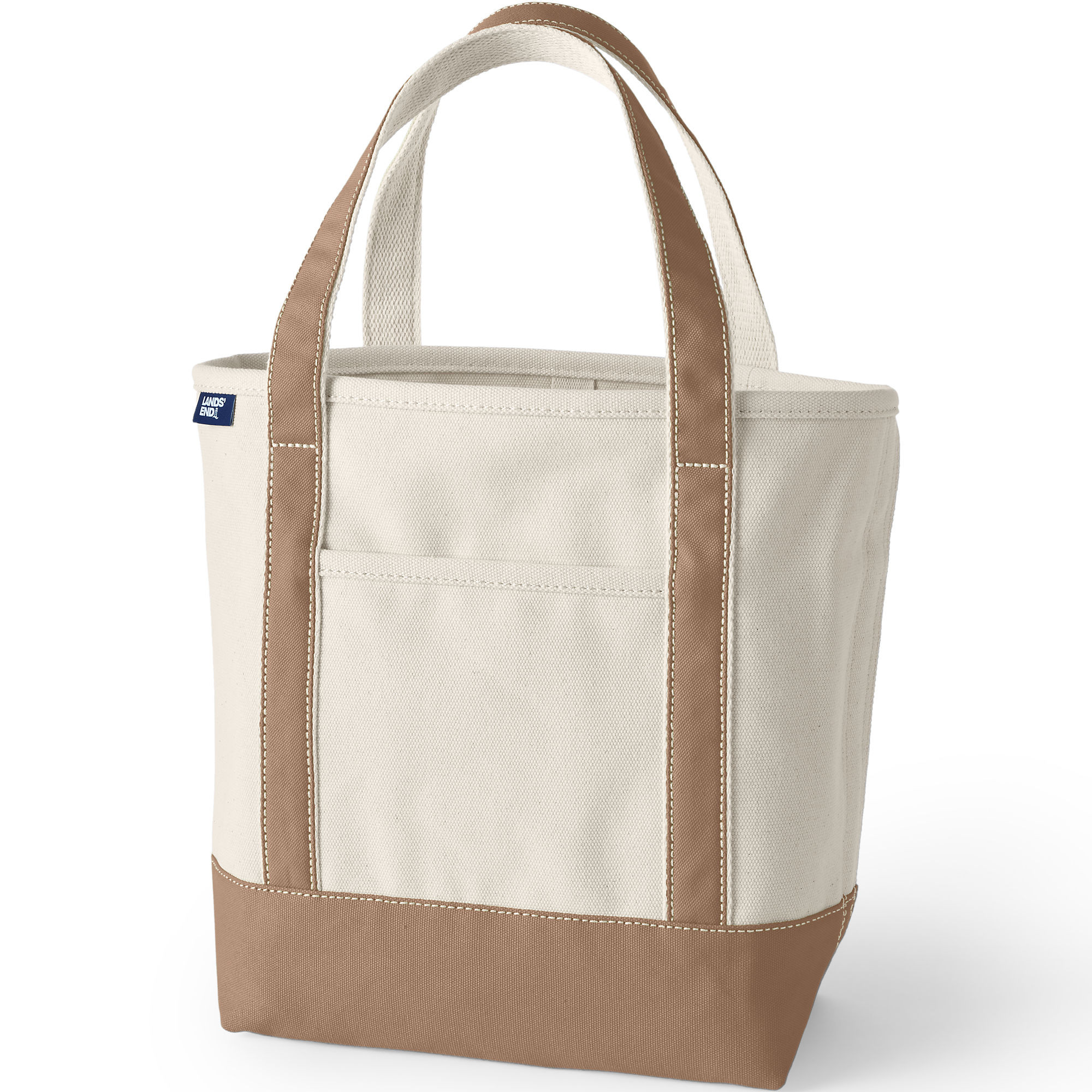 Medium Natural 5 Pocket Open Top Canvas Tote Bag | Lands' End (US)