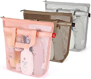 Bags in bag Portable shower Mesh Caddy bag Quick Dry Hanging Toiletry and Bath Organizer for trav... | Amazon (US)