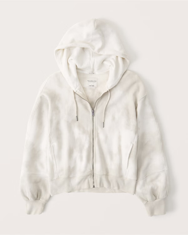 Wash Effect Full-Zip Hoodie | Abercrombie & Fitch (US)
