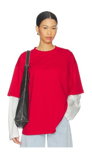 LIONESS Bottega Shirt in Red,White. - size XXS | Revolve Clothing (Global)