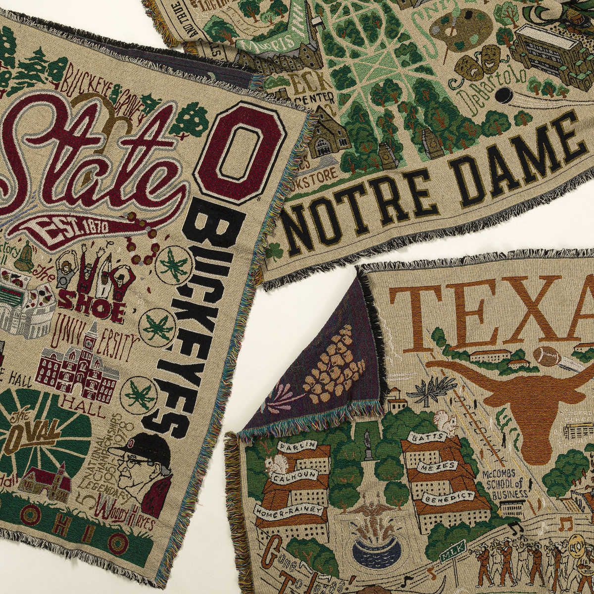 Woven College Blankets, University of Notre Dame | UncommonGoods