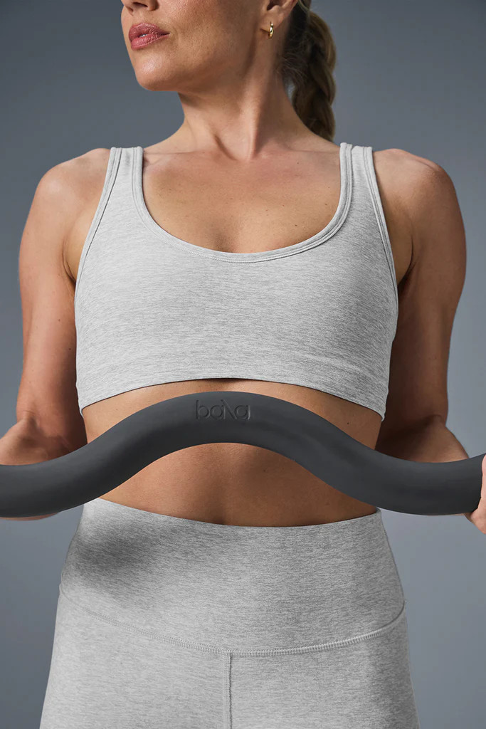 Alosoft Center Stage Bra - Athletic Heather Grey | Alo Yoga
