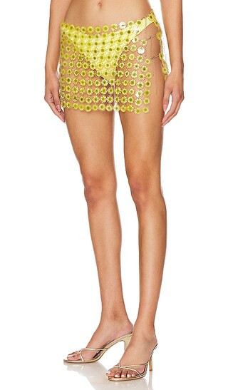 Camila Coelho Lilah Mini Skirt in Yellow. - size M/L | Revolve Clothing (Global)