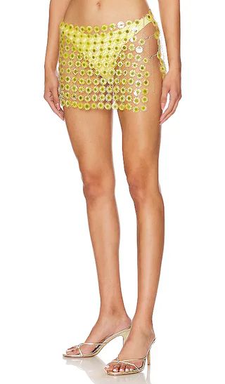 Lilah Mini Skirt in Yellow Daisy | Revolve Clothing (Global)