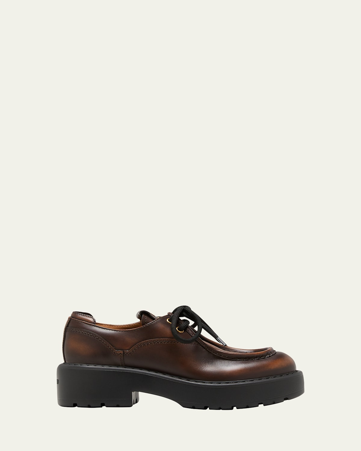 Leather Casual Derby Loafers | Bergdorf Goodman