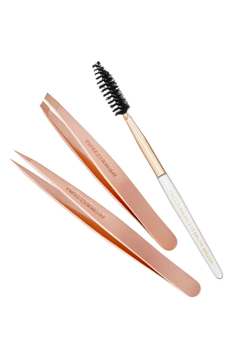 TWEEZERMAN Rose Gold Petite Tweezer Set | Nordstrom | Nordstrom