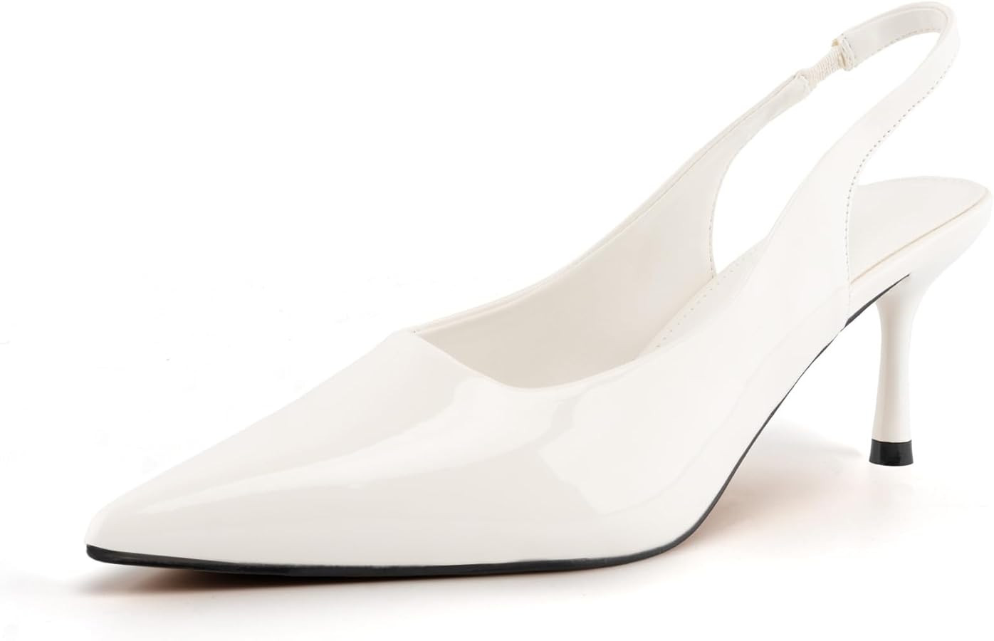 heelchic Women‘s Kitten Pumps Heels, Low Heels Comfortable Slingback Dress Shoes for Women | Amazon (US)