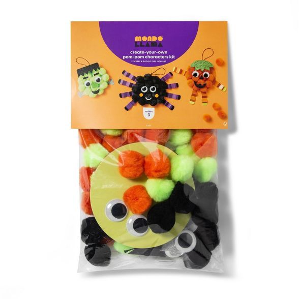 Halloween Create Your Own Pompom Characters Kit - Mondo Llama™ | Target