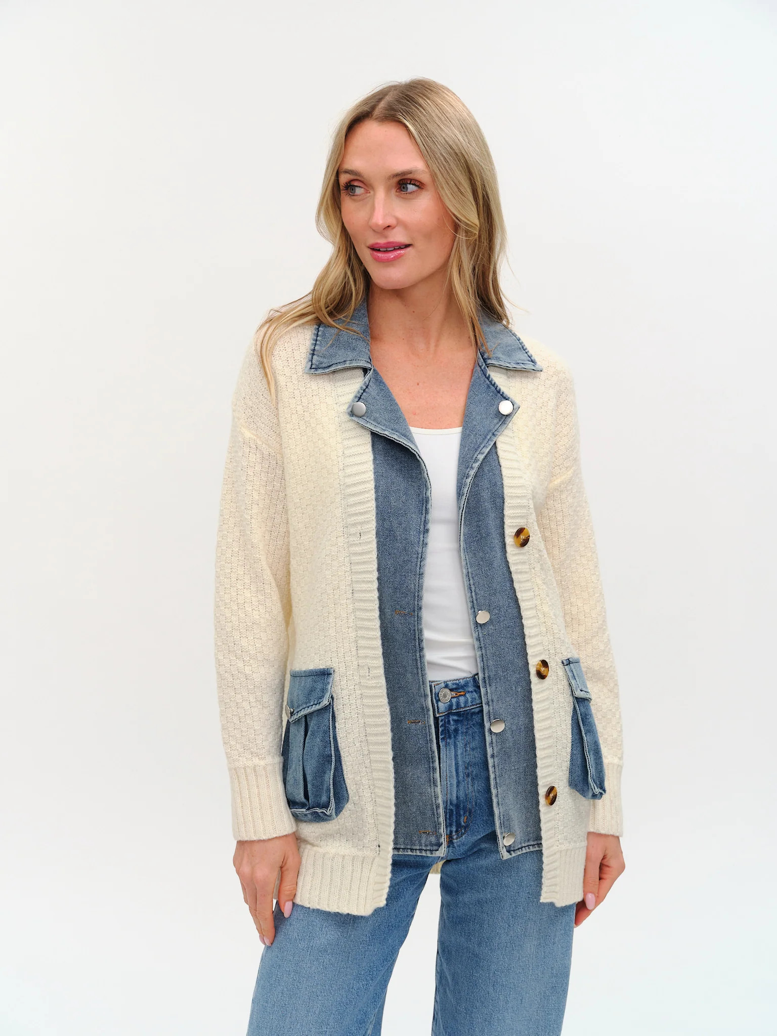 rachel cardigan [ivory] | Six Fifty Clothing