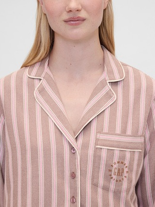 Gap × Summer Fridays Relaxed Flannel Stripe PJ Shirt | Gap (US)