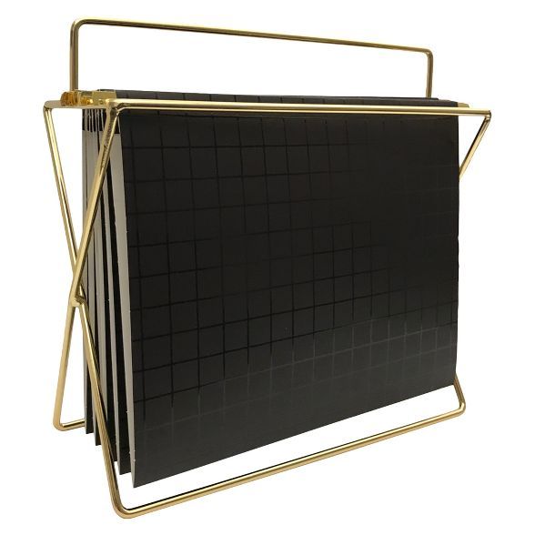 Hanging File Holder with Folders Gold/Black Grid - Project 62™ | Target