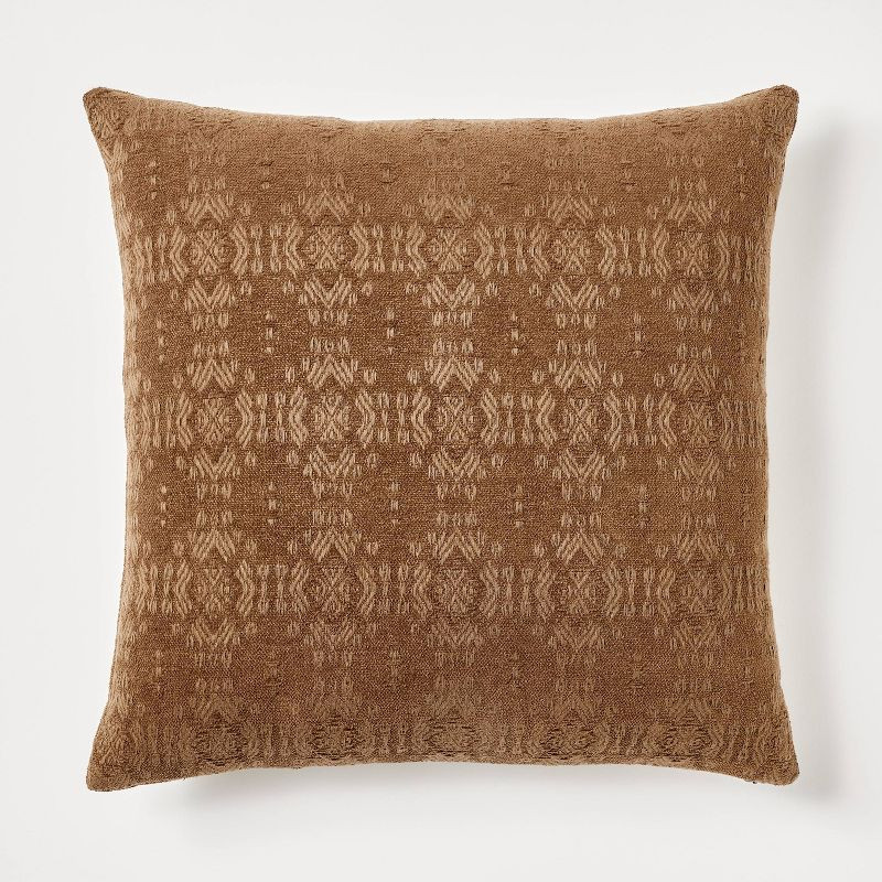 Oversize Chenille Woven Jacquard Square Throw Pillow - Threshold™ designed with Studio McGee | Target