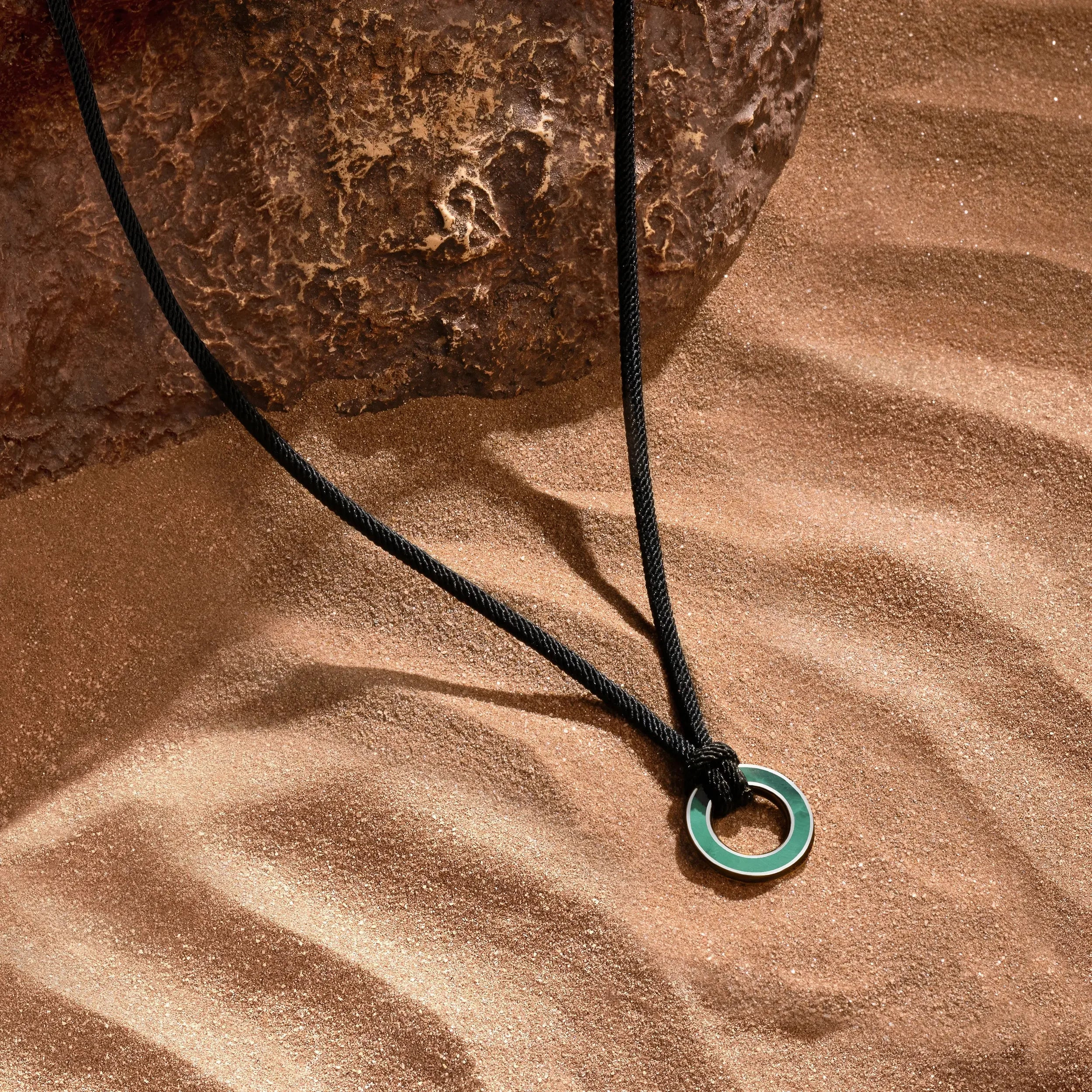 Abundance Mindset Malachite Karma Circle Black String Necklace | Unique Spiritual Jewelry and Hom... | Karma and Luck