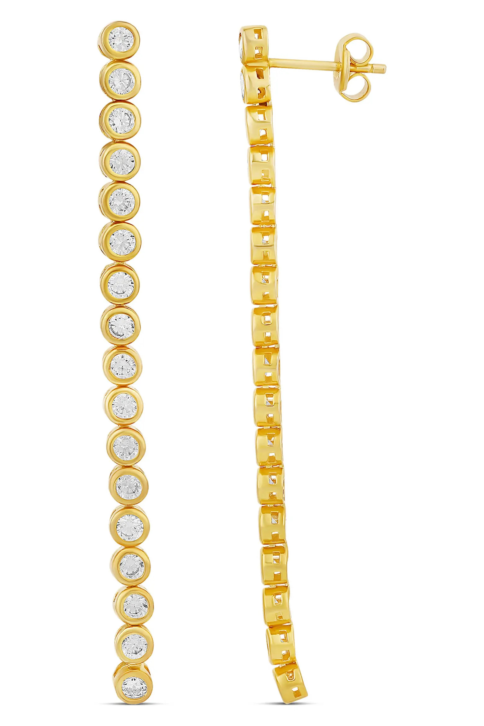 SHYMI Round Bezel Set Drop Earrings (Women) | Nordstrom | Nordstrom