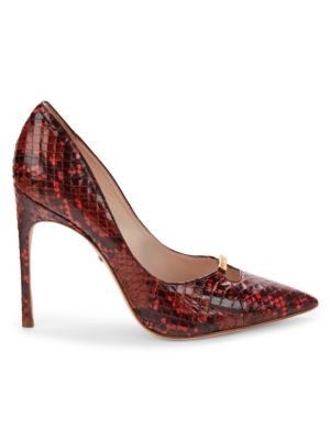 Michelle Snake Embossed Leather Pumps | Saks Fifth Avenue OFF 5TH