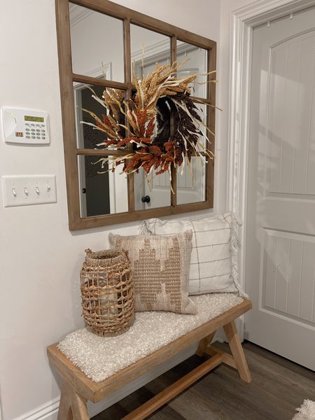 Little touch of fall to a mirror — easiest & elevates it while still being simple🍂🌿☺️ linked what I could here! 

Home inspo / bench / pillows / neutral / entryway / cozy / wreath / target / Kirklands / hobby lobby / amazon /

#LTKHoliday #LTKhome #LTKSeasonal