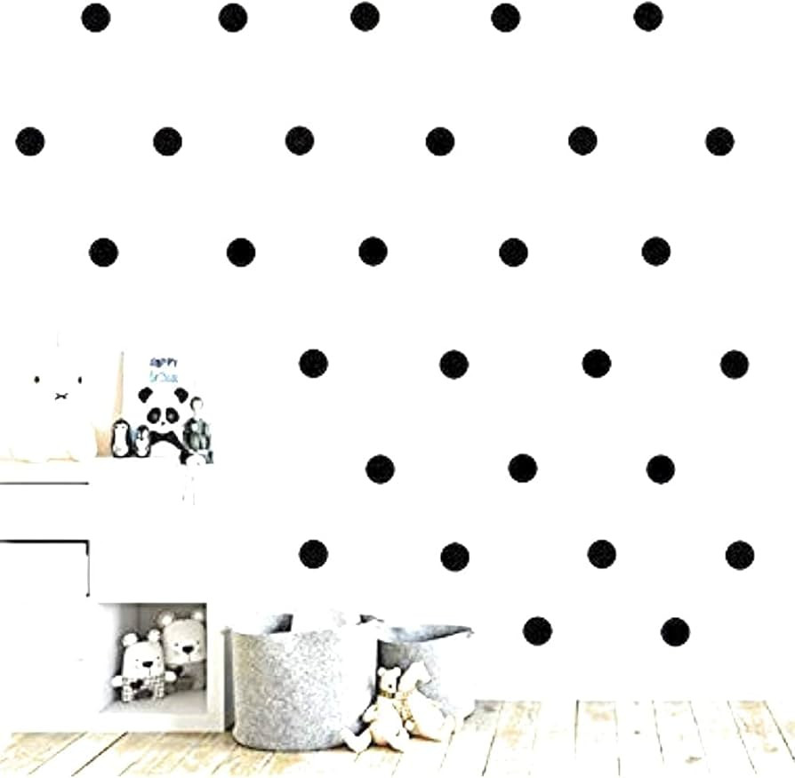 Black Wall Decal Dots (200 Decals) | Easy Peel & Stick + Safe on Walls Paint | Removable Matte Vi... | Amazon (US)
