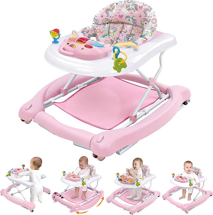 Foldable Baby 5-in-1 Activity Walker - Rocker, Activity Center, Bouncer, Seat Walker, Push Walker... | Amazon (US)
