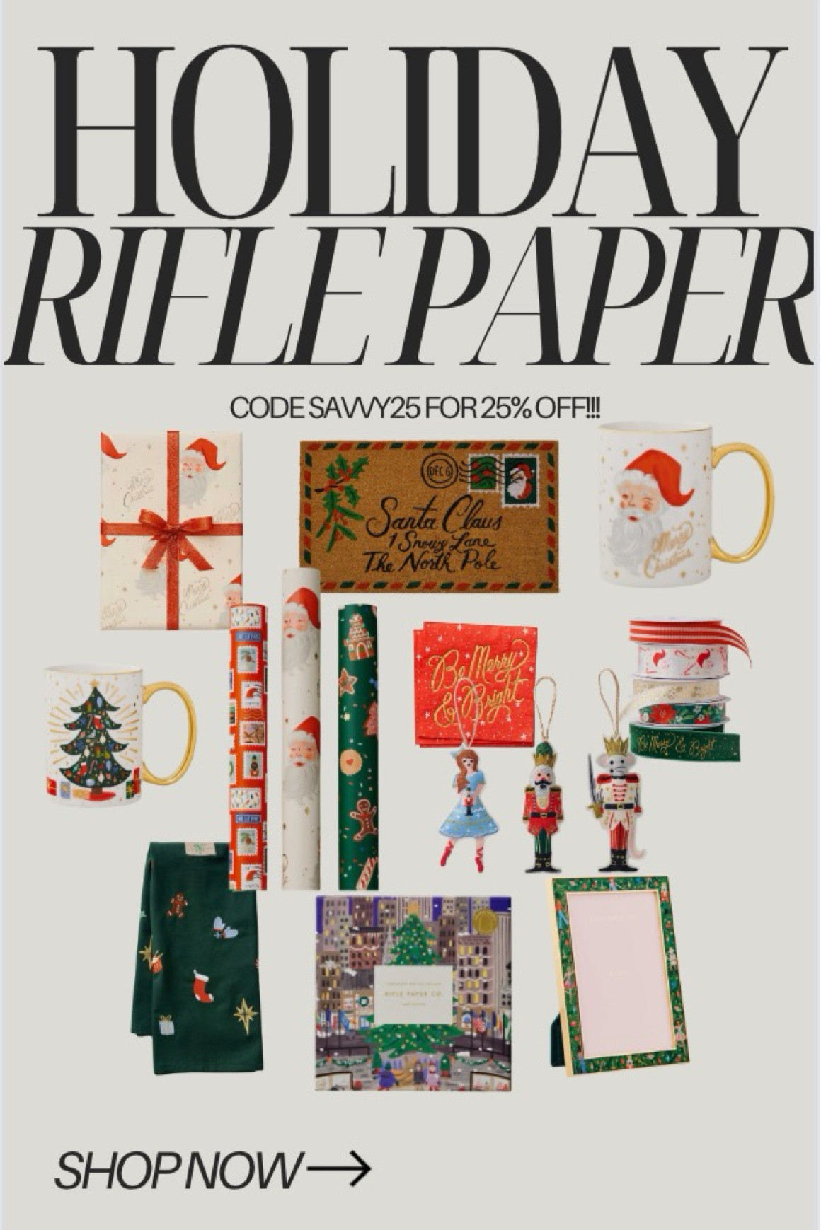 code SAVVY25 for 25% off! 