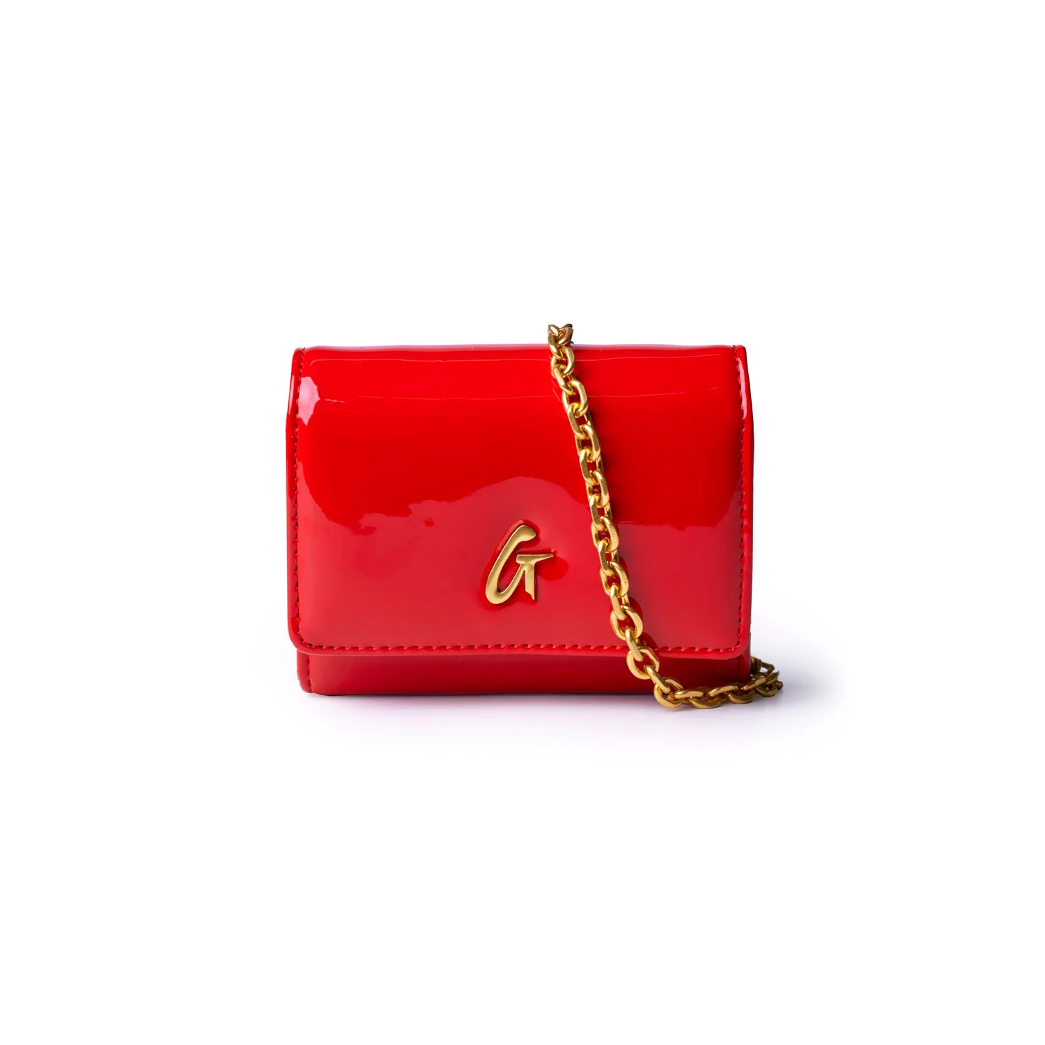 STANDARD GOLD COMPACT WOC - MIRROR RED | Glam-Aholic Lifestyle