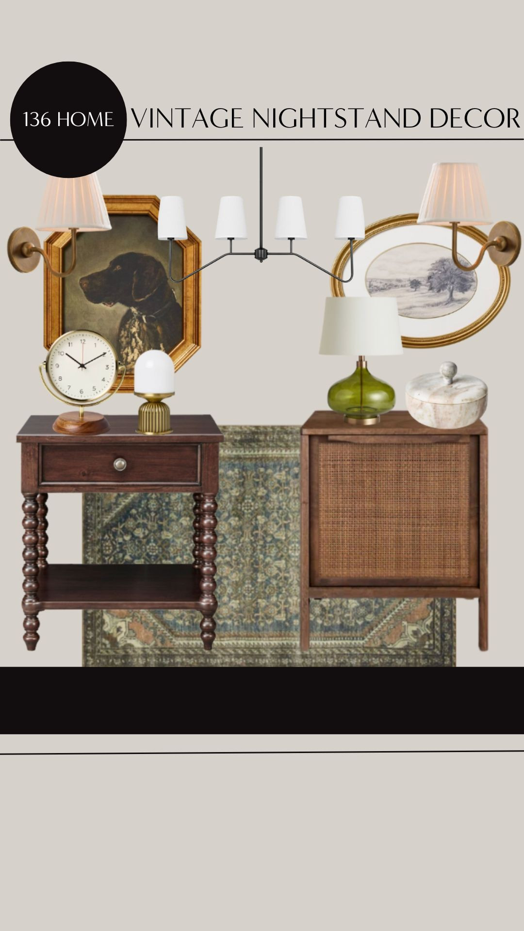 Vintage Modern Nightstand Decor #vintage #modern #nightstand #homedecor #interiordesign 

 #LTKHome #LTKFindsUnder100 #LTKStyleTip