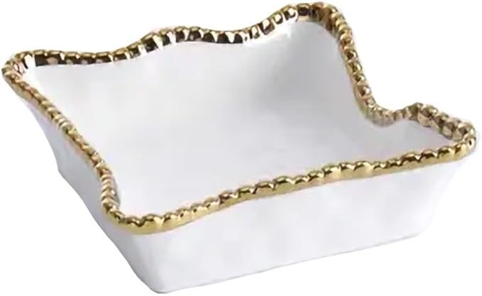 Pampa Bay Golden Salerno Porcelain Cocktail Napkin Holder | Amazon (US)