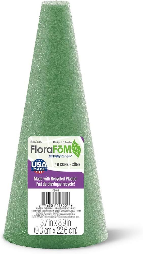 FloraCraft FloraFōM Cone 3.7 Inch x 8.9 Inch Green | Amazon (US)