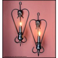 Skull Wall Sconces Set | Pair Of Gothic Candle Holders Goth Home Decor Art Halloween Decoration | Etsy (US)