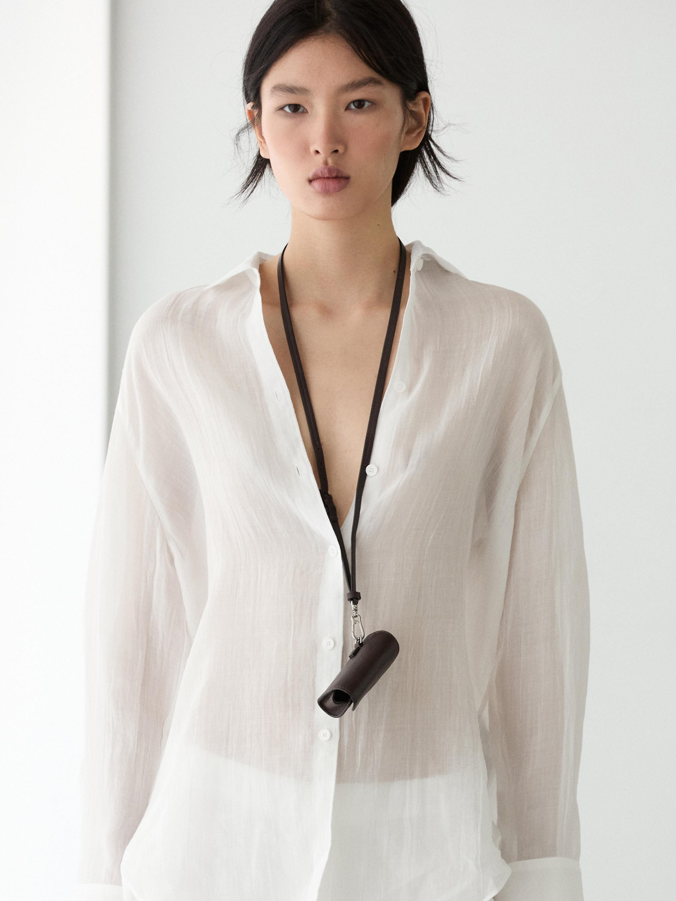 Camicia morbida con colletto | Massimo Dutti IT