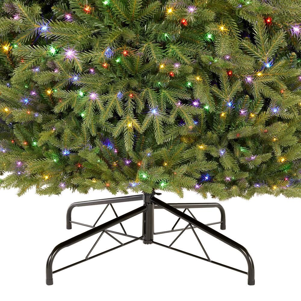 9 ft Jackson Noble Fir LED Pre-Lit Artificial Christmas Tree with 1500 Color Changing Micro Dot L... | The Home Depot