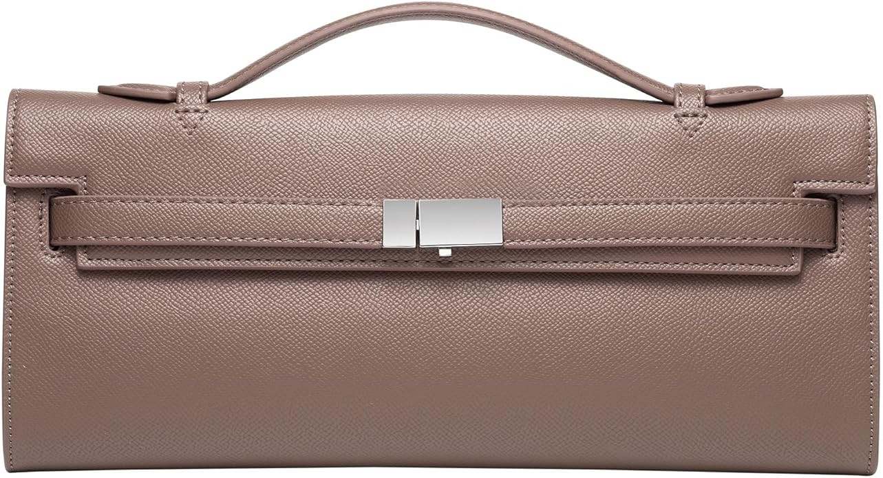 CHUNLI PU Leather Clutch Purses for Women, Trendy Ladies Top Handle Bag for Evening Work Business... | Amazon (US)