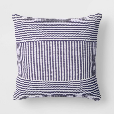 Woven Oversized Outdoor Throw Pillow Woven Mixed Stripe - Threshold™ | Target