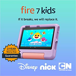 Amazon Fire 7 Kids tablet (newest model) ages 3-7. Top-selling 7" kids tablet on Amazon | ad-free... | Amazon (US)
