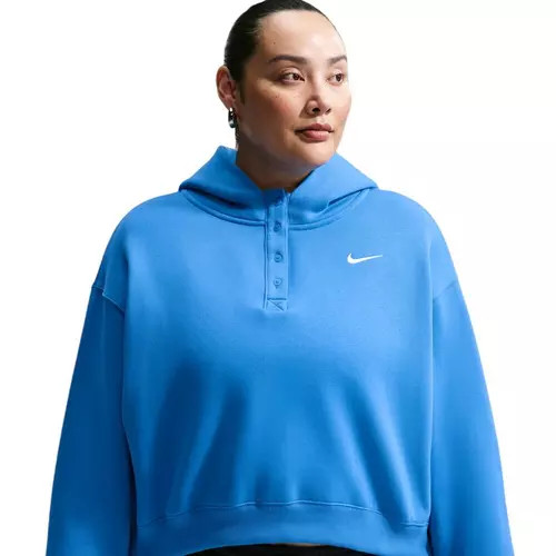 Women's Nike Sportswear Phoenix Fleece Oversized Cropped Henley Hoodie | Scheels Sports