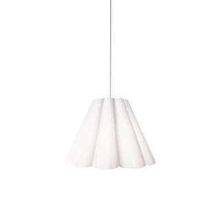 1LT Kendra Pendant JTone Wht,Small Polished Chrome - Overstock - 30803876 | Bed Bath & Beyond
