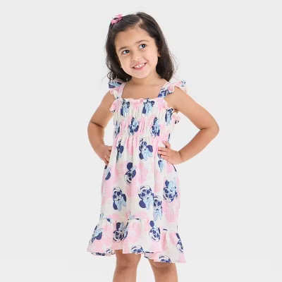 Toddler Girls' Disney Minnie Mouse Woven Gauze Dress - Pink 5T | Target