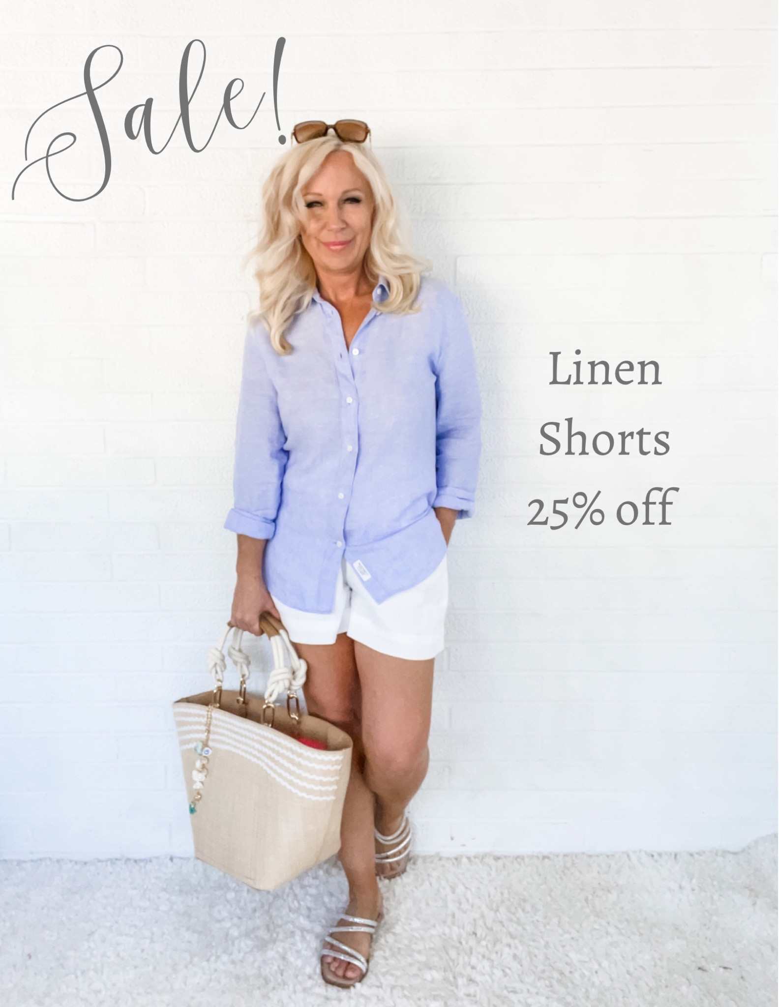 Seaside linen shorts are on sale for 25% off…loose and airy for when you need an outfit that is not snug. Coastal Grandmother / Coastal COOL!

coastal casual / coastal cool / coastal grandmother  / petite outfit / midlife women / over 40 / over 50 / linen outfit / straw tote / Nantucket Style / elevated casual / J. Crew

#LTKSeasonal #LTKitbag #LTKsalealert
