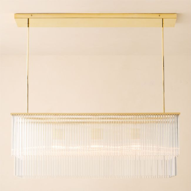 Stellar 2-Tier Glass Chandelier Light | CB2