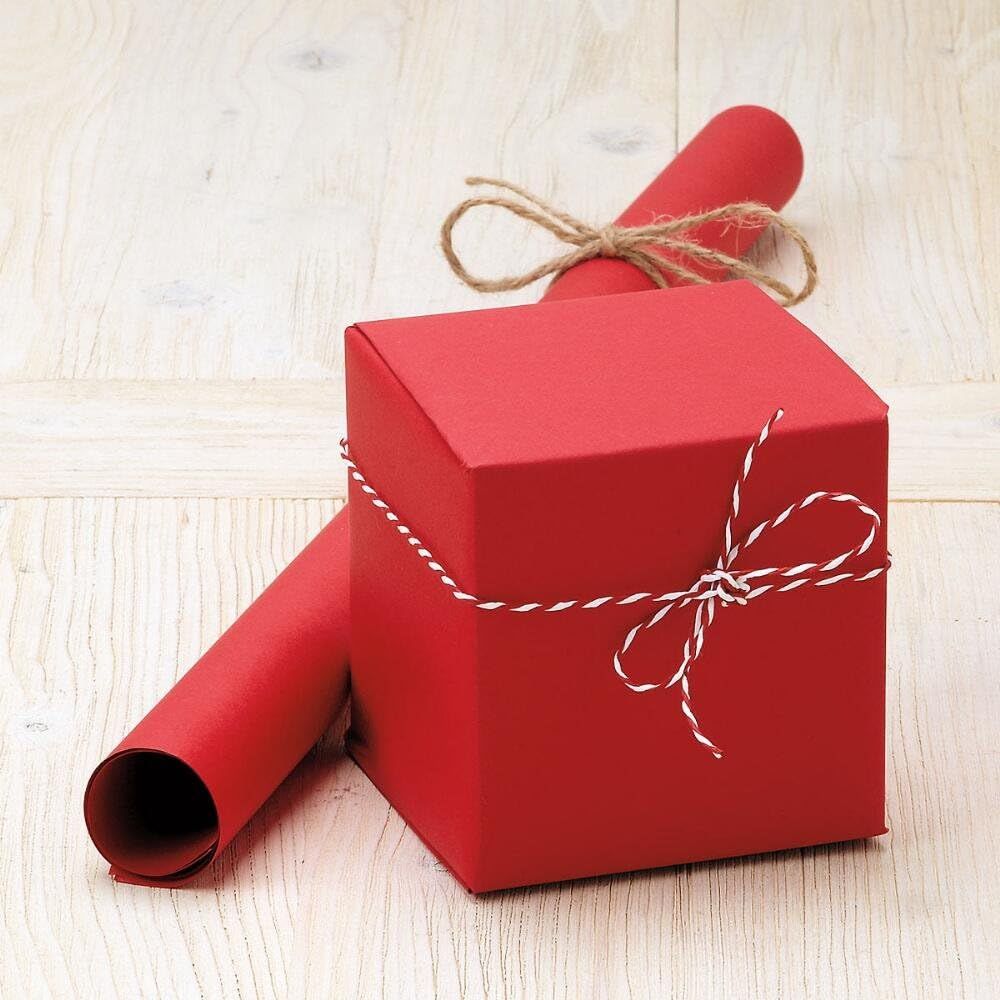 Current Red Kraft Rolled Wrapping Paper - Premium Jumbo 23-Inch x 32-Foot Gift Wrap Roll, 61 Squa... | Amazon (US)