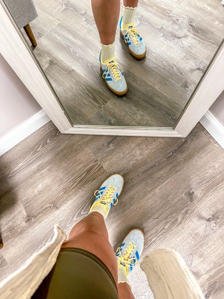 Colorful sneakers are on trend of spring… 

Seeing lots of cute outfit with athleisure, activewear, skorts, dresses and more with colorful sneakers. I love these blue and yellow pair, but they were too big in my normal size 9 so I had to exchange for an 8.5 and they didn’t have this color combo in that size so the green and orange pair so those are on their way. 

#LTKOver40 #LTKShoeCrush #LTKSeasonal