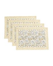 Set Of 4 Cotton Floral Printed Placemats | Marshalls
