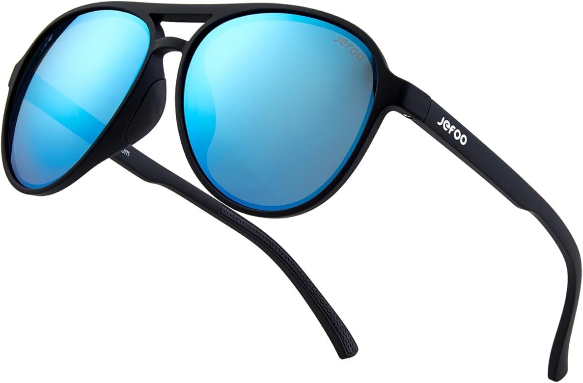 Jefoo Polarized Aviator Sunglasses for Women Men Retro Trendy Sports Sunglasses for Outdoor UV400... | Amazon (US)
