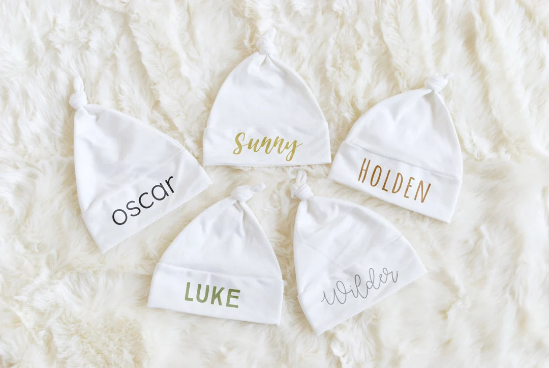Personalized White Baby Hat - Etsy | Etsy (US)