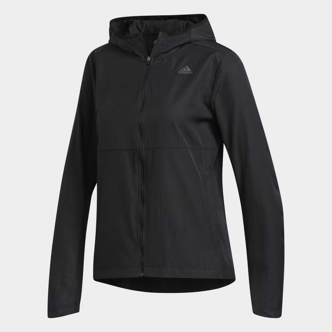 adidas Own the Run Hooded Wind Jacket Black L Womens | adidas (US)