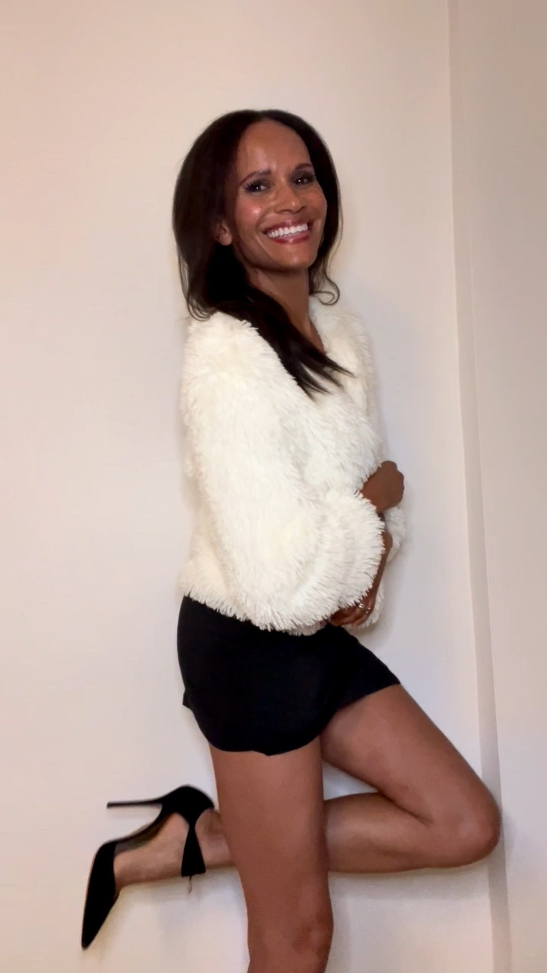 A faux fur coat just feels super festive this time of year. Love it paired with a little dress like I’m doing here, but it works just as beautifully with a pair of chic pants and a cute top! 🎄

#LTKSeasonal #LTKHoliday