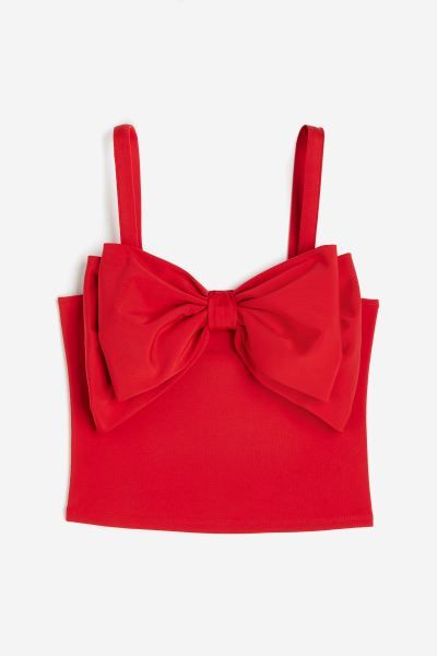 Bow-detail Jersey Top | H&M (US + CA)