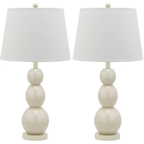 Safavieh Jayne 3 Sphere 26.5 in. H Solid Glass Table Lamp, Set of 2 - Walmart.com | Walmart (US)